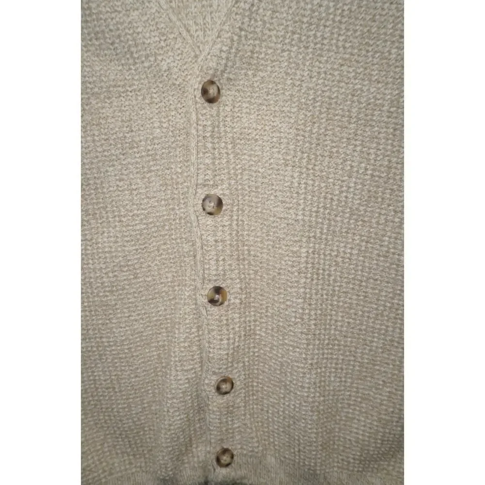 Eddie Bauer USA Made 100% Cotton Knit Sweater Vest Men’s XL Beige Vintage